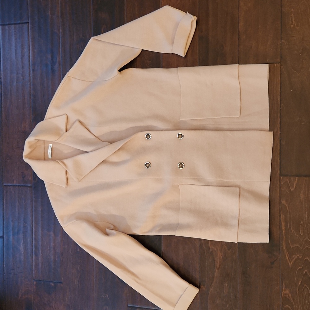 🔥Just Madison tan double breast long cardigan